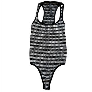 Urban Outfitters striped racer back bodysuit